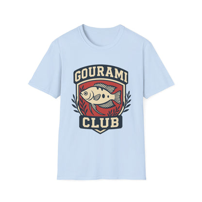 Gourami Club Tee – Retro Crest Three-Spot Gourami Design