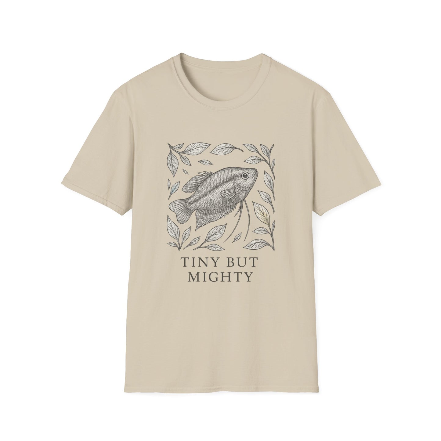 Tiny But Mighty Tee – Sparkling Gourami Hand-Sketched Design