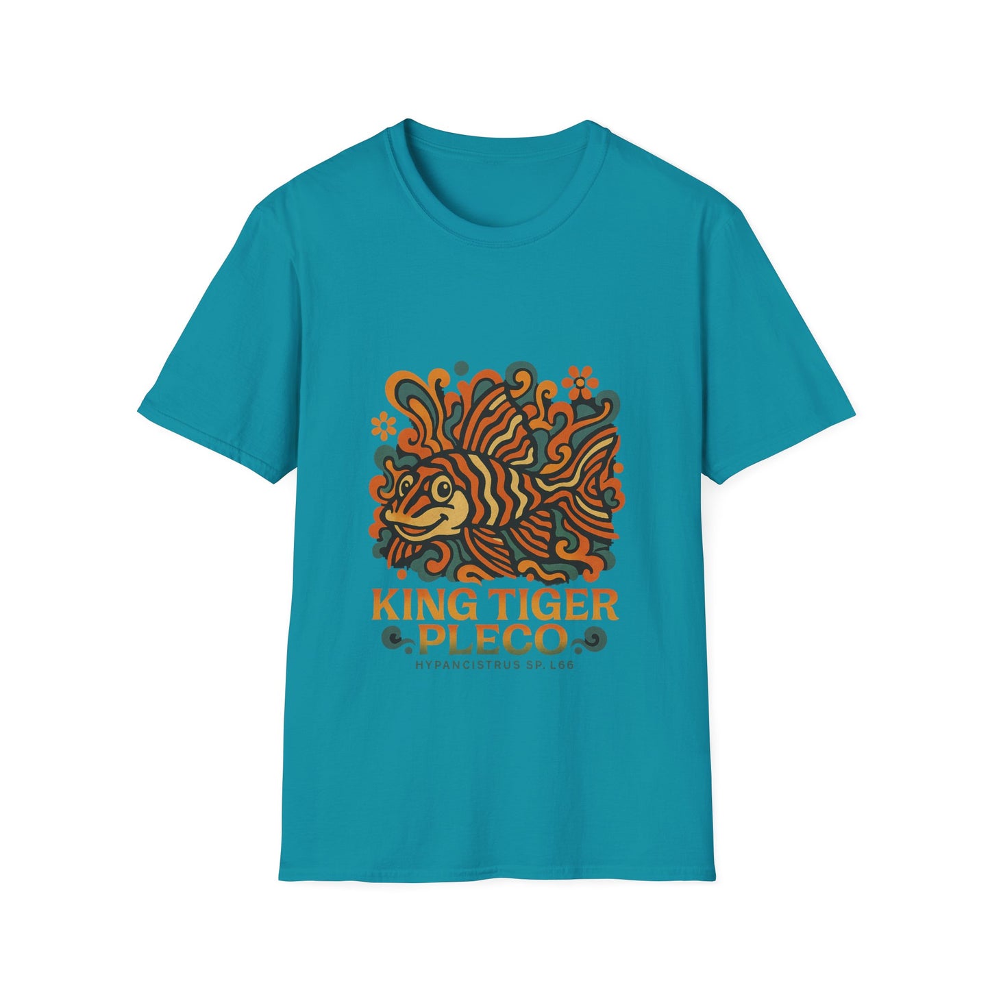 King Tiger Pleco Tee – Y2K Retro Wave Aquarium Design