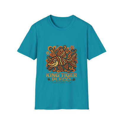 King Tiger Pleco Tee – Y2K Retro Wave Aquarium Design