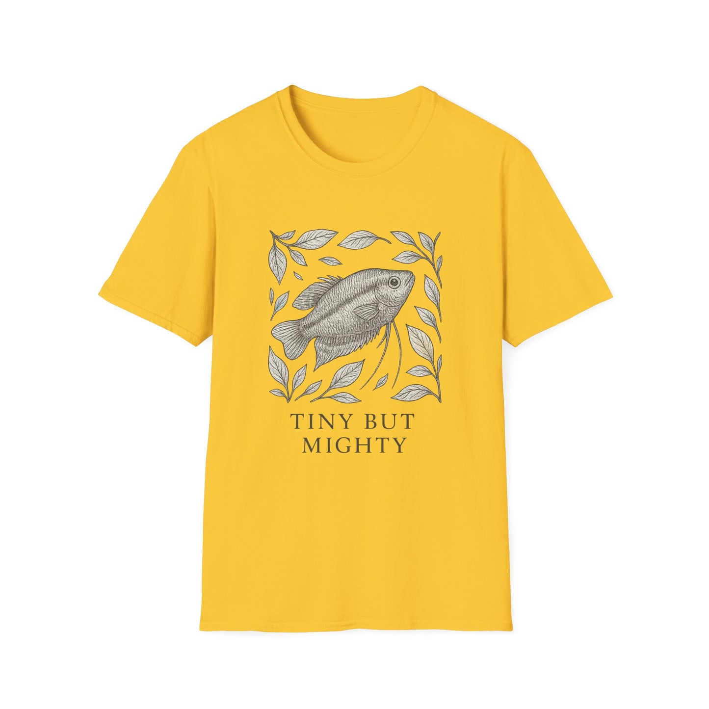 Tiny But Mighty Tee – Sparkling Gourami Hand-Sketched Design