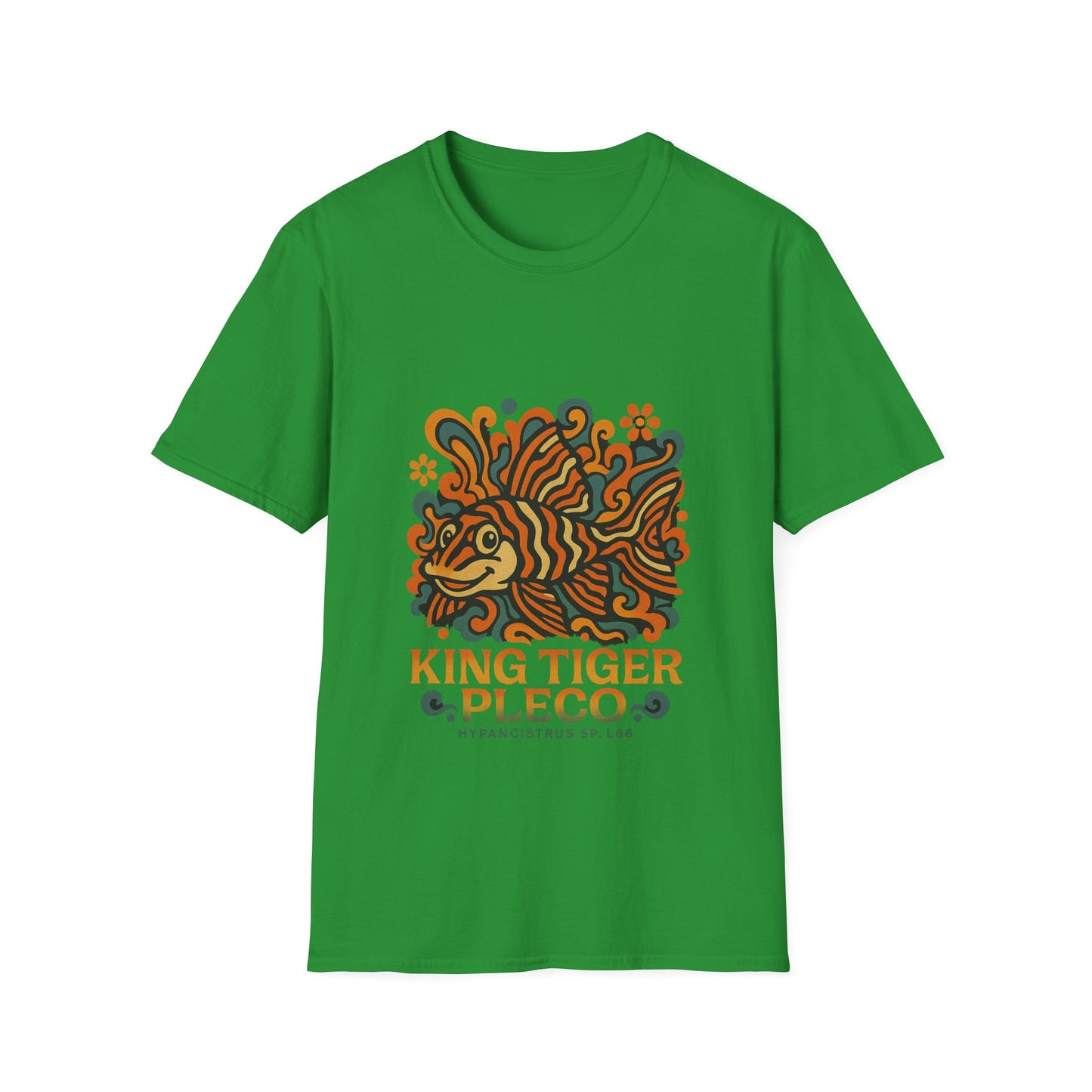King Tiger Pleco Tee – Y2K Retro Wave Aquarium Design