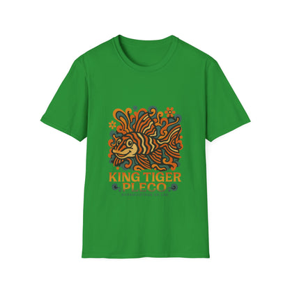 King Tiger Pleco Tee – Y2K Retro Wave Aquarium Design