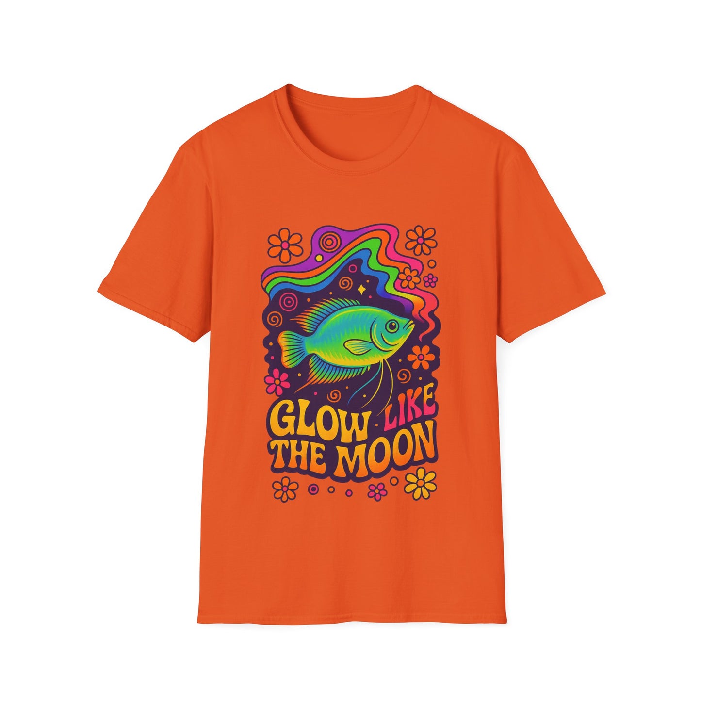 Glow Like the Moon Tee – Psychedelic Moonlight Gourami Design
