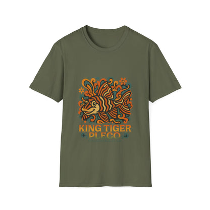 King Tiger Pleco Tee – Y2K Retro Wave Aquarium Design