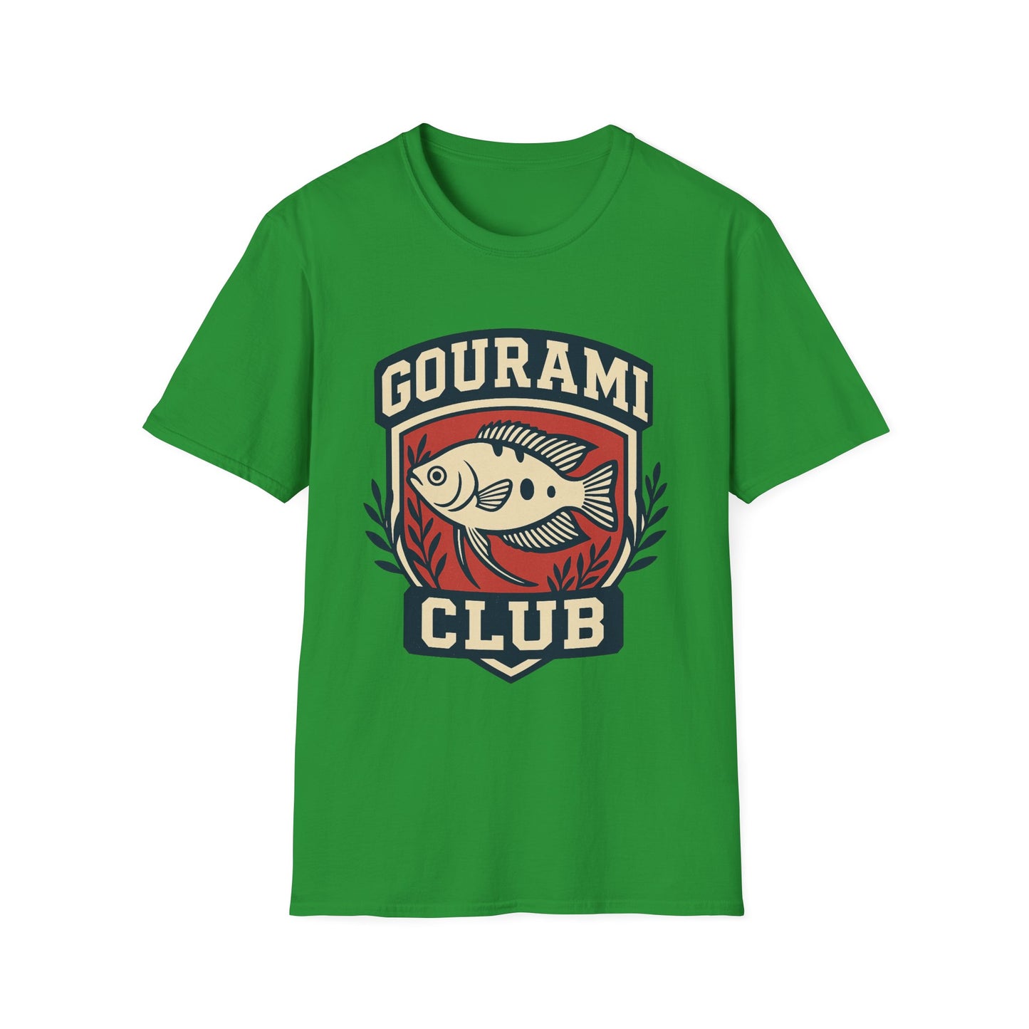 Gourami Club Tee – Retro Crest Three-Spot Gourami Design