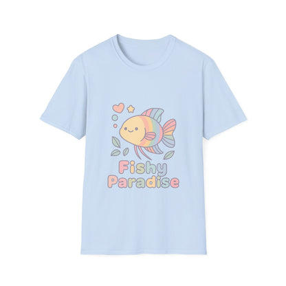 Fishy Paradise Tee – Kawaii Rainbow Paradise Fish Design