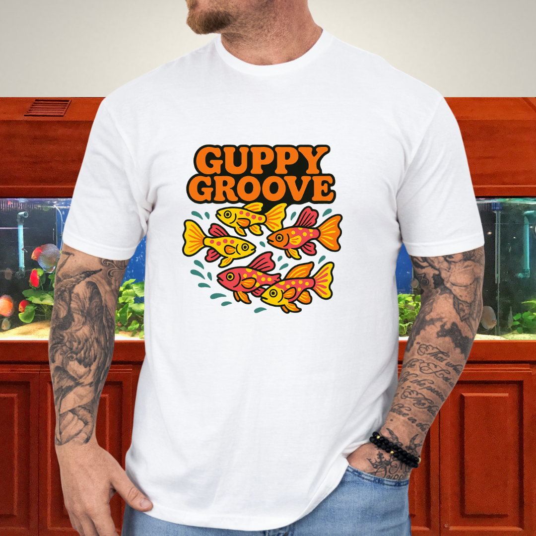 Guppy Groove Retro Neon Aquarium T-Shirt