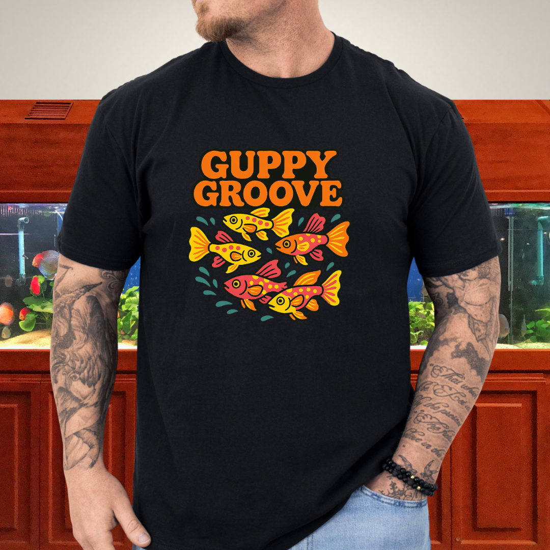 Guppy Groove Retro Neon Aquarium T-Shirt
