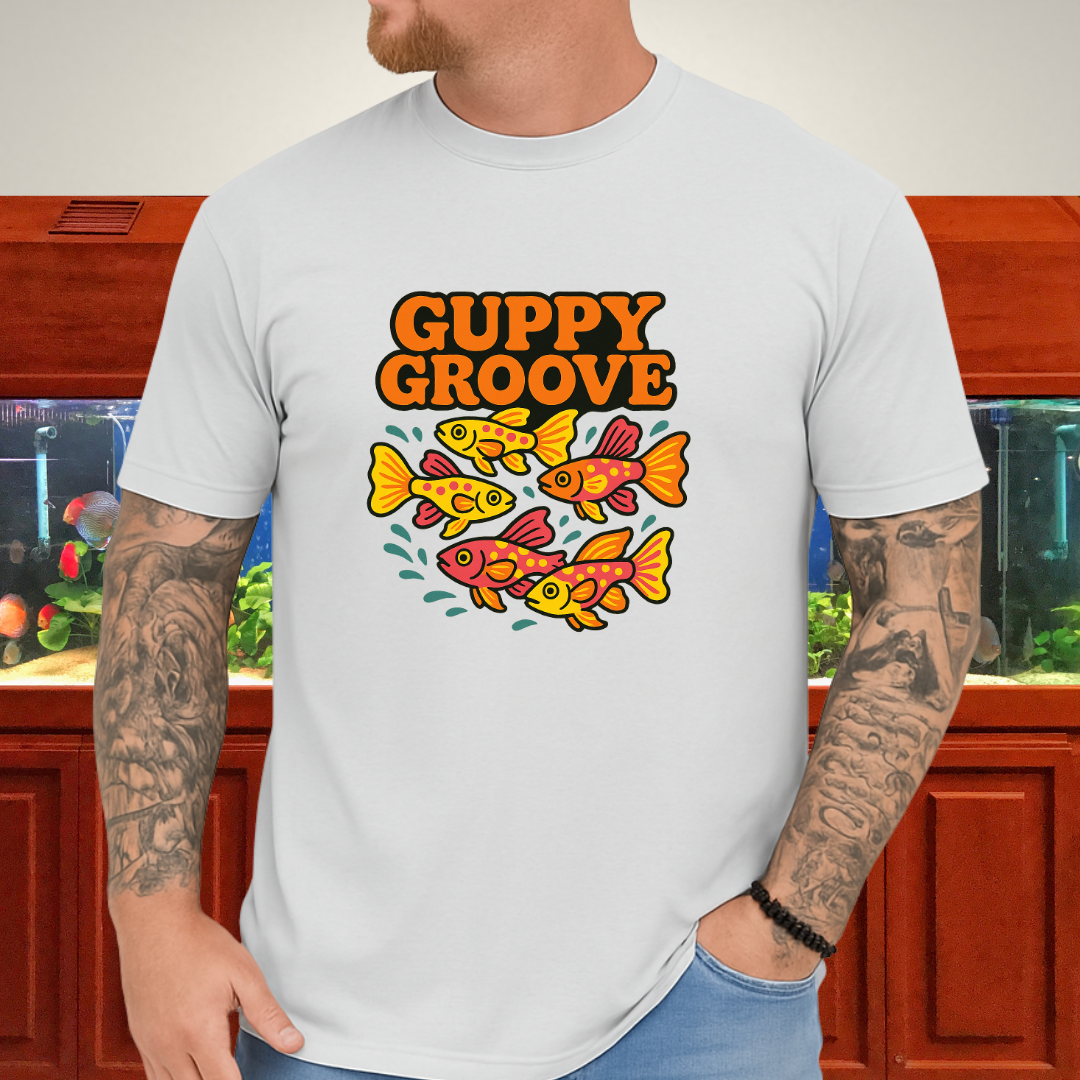 Guppy Groove Retro Neon Aquarium T-Shirt