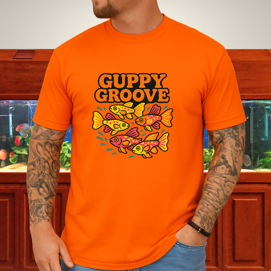 Guppy Groove Retro Neon Aquarium T-Shirt