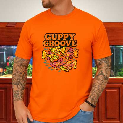 Guppy Groove Retro Neon Aquarium T-Shirt