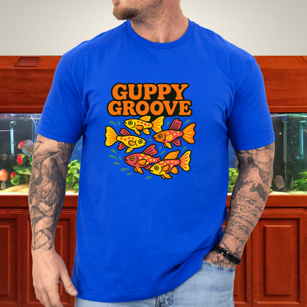 Guppy Groove Retro Neon Aquarium T-Shirt