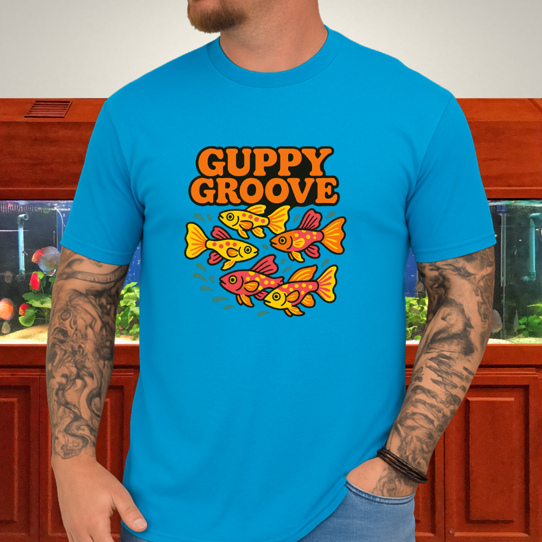Guppy Groove Retro Neon Aquarium T-Shirt