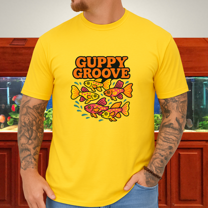 Guppy Groove Retro Neon Aquarium T-Shirt