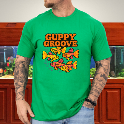 Guppy Groove Retro Neon Aquarium T-Shirt