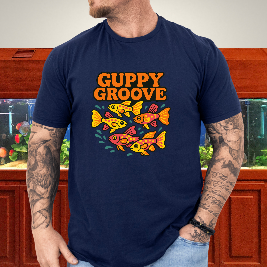 Guppy Groove Retro Neon Aquarium T-Shirt