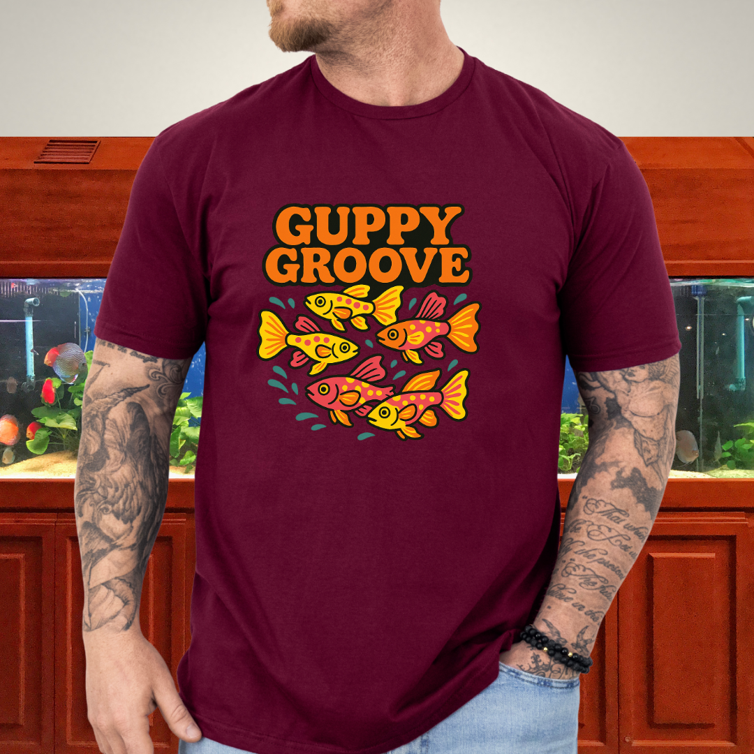 Guppy Groove Retro Neon Aquarium T-Shirt