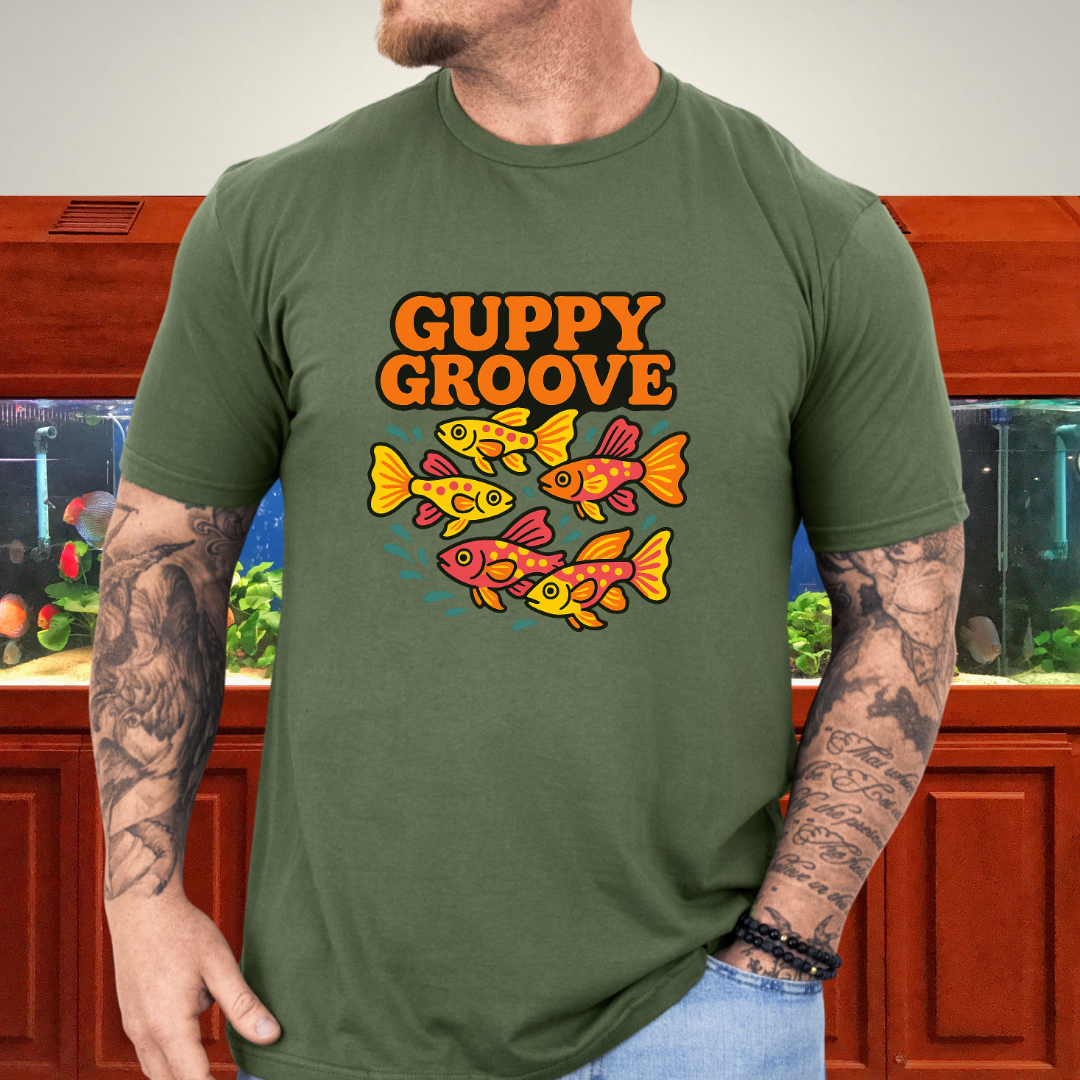 Guppy Groove Retro Neon Aquarium T-Shirt