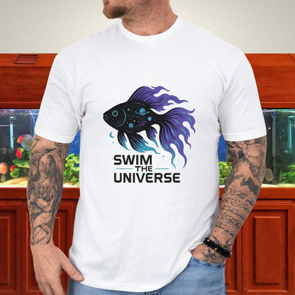 Swim the Universe Cosmic Koi Fish T-Shirt