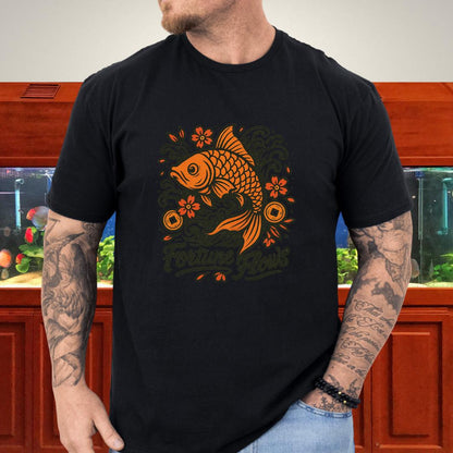 Fortune Flows Tattoo-Style Koi T-Shirt
