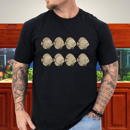 Stendker Discus Sketch Art T-Shirt-T-Shirt-Fish &amp; Friends Tees