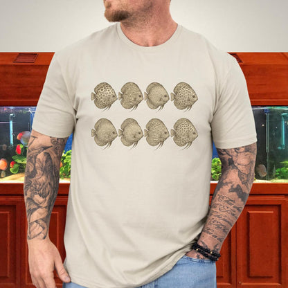 Stendker Discus Sketch Art T-Shirt-T-Shirt-Fish &amp; Friends Tees