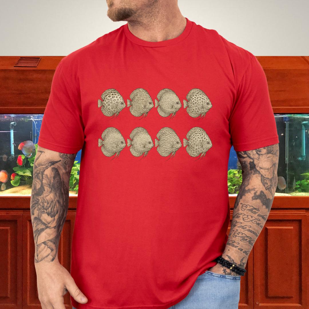 Stendker Discus Sketch Art T-Shirt-T-Shirt-Fish &amp; Friends Tees