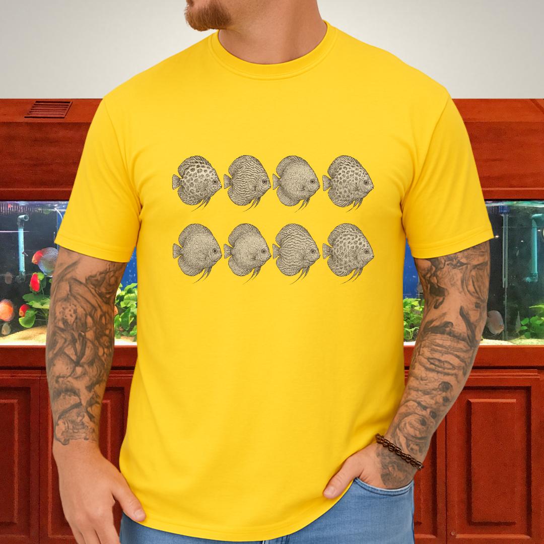 Stendker Discus Sketch Art T-Shirt-T-Shirt-Fish &amp; Friends Tees