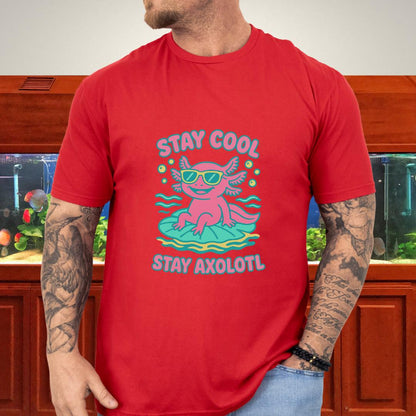 Stay Cool, Stay Axolotl Retro Funny T-Shirt