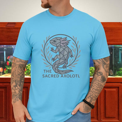 The Sacred Axolotl Geometric Symbolic T-Shirt