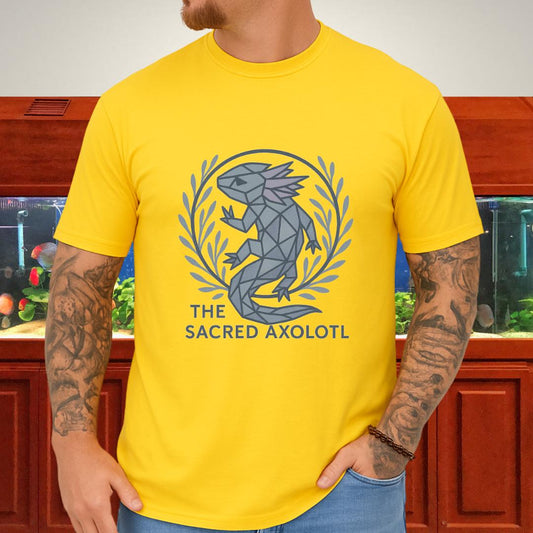 The Sacred Axolotl Geometric Symbolic T-Shirt