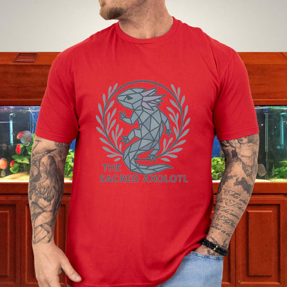 The Sacred Axolotl Geometric Symbolic T-Shirt