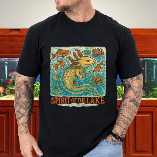 Spirit of the Lake Axolotl Ukiyo-e T-Shirt