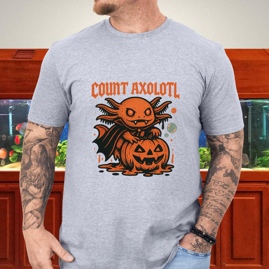 Count Axolotl Vampire Halloween T-Shirt