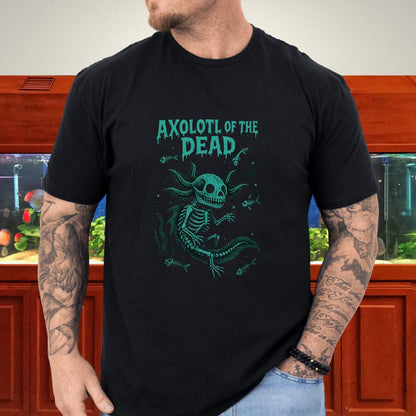 Axolotl of the Dead Surreal Skeleton T-Shirt-T-Shirt-Fish &amp; Friends Tees