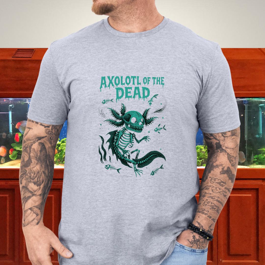 Axolotl of the Dead Surreal Skeleton T-Shirt-T-Shirt-Fish &amp; Friends Tees