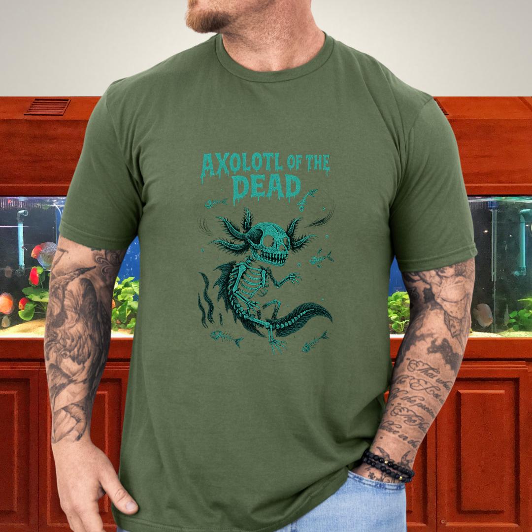 Axolotl of the Dead Surreal Skeleton T-Shirt-T-Shirt-Fish &amp; Friends Tees