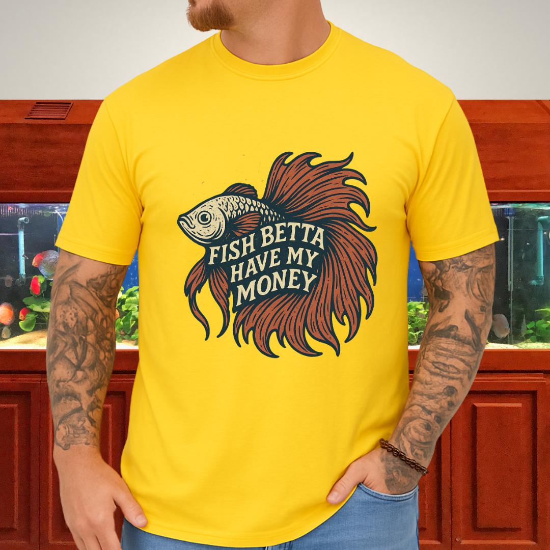 Fish Betta Have My Money Retro Tattoo Betta T-Shirt-T-Shirt-Fish &amp; Friends Tees