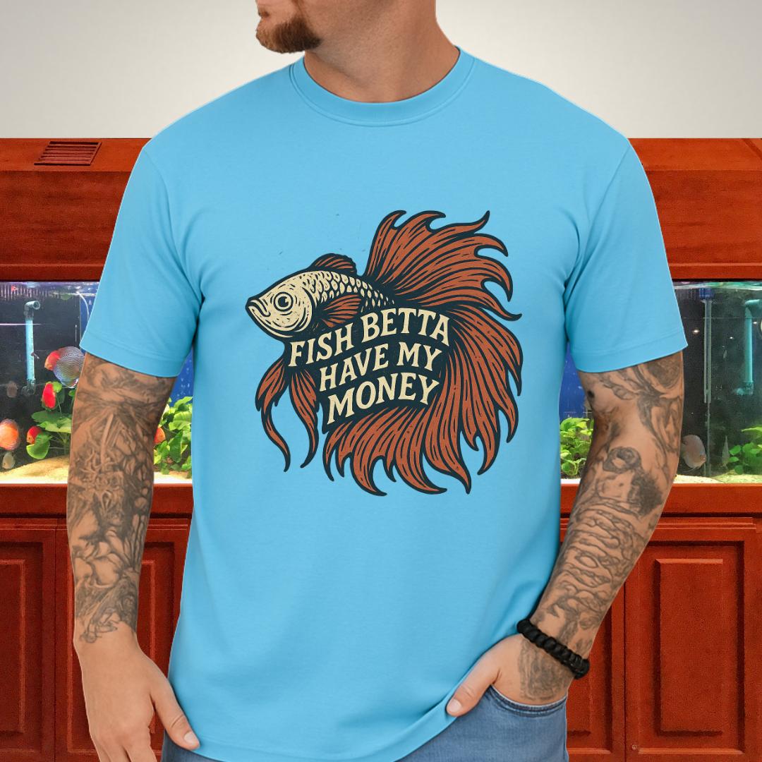 Fish Betta Have My Money Retro Tattoo Betta T-Shirt-T-Shirt-Fish &amp; Friends Tees