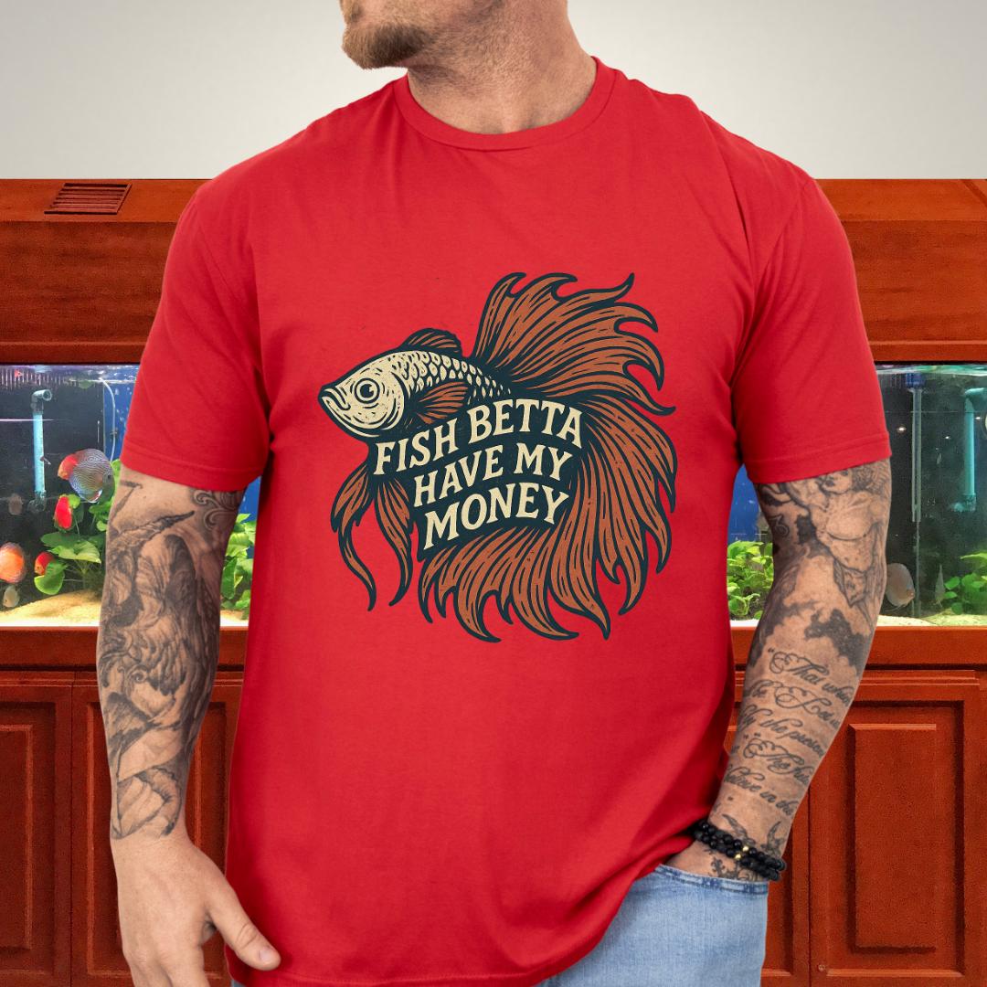 Fish Betta Have My Money Retro Tattoo Betta T-Shirt-T-Shirt-Fish &amp; Friends Tees