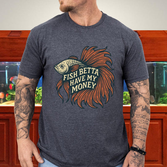 Fish Betta Have My Money Retro Tattoo Betta T-Shirt-T-Shirt-Fish &amp; Friends Tees