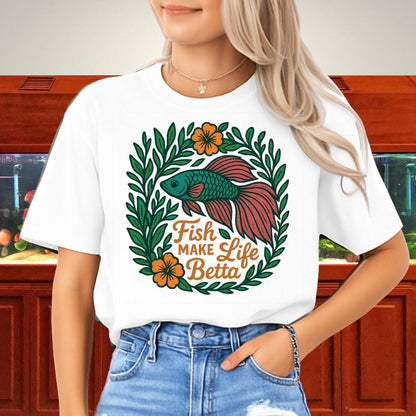 Fish Make Life Betta Nature-Inspired Betta Fish T-Shirt-T-Shirt-Fish &amp; Friends Tees