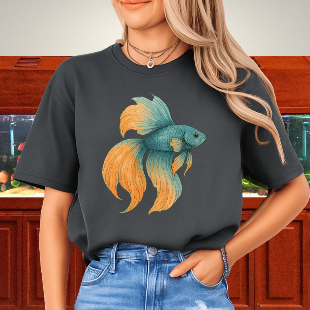 Double Tail Betta Watercolor Sketch T-Shirt