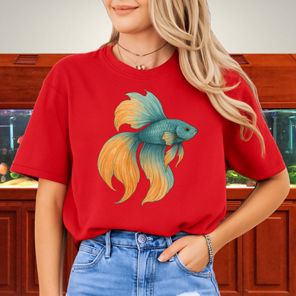 Double Tail Betta Watercolor Sketch T-Shirt