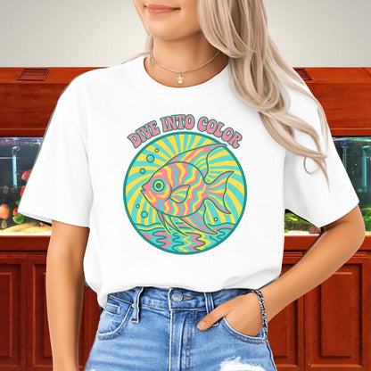Dive Into Color Psychedelic Angelfish Tee