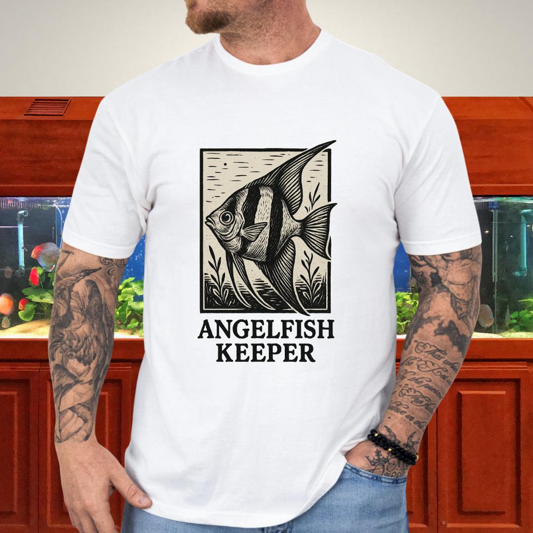 Angelfish Keeper Vintage Linocut Shirt