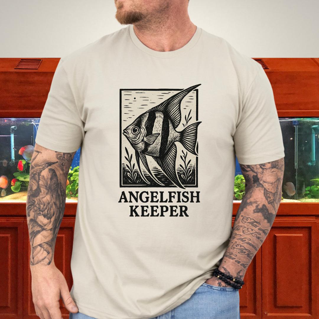 Angelfish Keeper Vintage Linocut Shirt