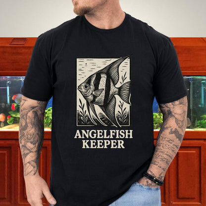 Angelfish Keeper Vintage Linocut Shirt