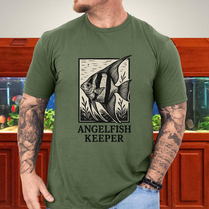 Angelfish Keeper Vintage Linocut Shirt